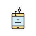 Smartphones cyber attack icon. Simple color with outline vector elements of hacks icons for ui and ux, website or mobile