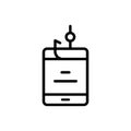 Smartphones cyber attack icon. Simple line, outline vector elements of hacks icons for ui and ux, website or mobile application