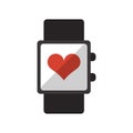 Smartwatch with cardio symbol