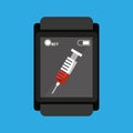 Smartwatch device health syringe