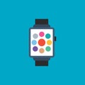 Smartwatch electronic pictogram icon. Smart watch background wearable device