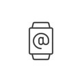 Smartwatch email touchscreen line icon