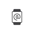 Smartwatch email touchscreen vector icon