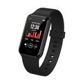 Smartwatch featuring a rectangular display, showing data like time