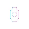 smartwatch gadget device outline line style icon vector illustration