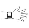 smartwatch gadget isolated icon