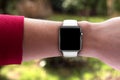 Smartwatch on hand - blank screen
