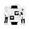 Smartwatch health care abstract concept vector illustration.