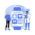 Smartwatch health care abstract concept vector illustration.