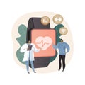 Smartwatch health care abstract concept vector illustration.