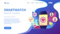 Smartwatch health tracker concept landing page.