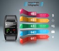 Smartwatch icon. Abstract infographic.