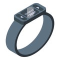 Smartwatch icon isometric vector. Health data