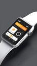 Smartwatch Interface Design, Displaying Battery Percentage, Health Metrics, and Notifications Efficiently and Intu