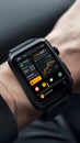 Smartwatch Interface, Displaying Health Metrics, Notifications, and More with Advanced Features and Stylish Design.