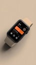 Smartwatch Interface, Displays Health Metrics, Including Heart Rate, Blood Oxygen, and Steps, with Elegant Design a