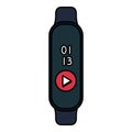 smartwatch with media player button