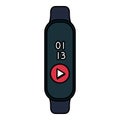 smartwatch with media player button