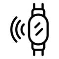 Smartwatch sending data icon showing wireless connection