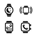 Smartwatch, Smart Clock. Simple Related Vector Icons