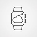 Smartwatch vector icon sign symbol Royalty Free Stock Photo