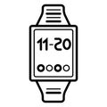 Smartwatch Watch Smart Outline Vector