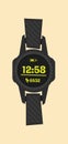 Smartwatch wearable technology. Flat icon