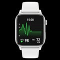 Smartwatch displaying heart rate and activity data Royalty Free Stock Photo