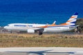 Smartwings Boeing 737-800 airplane Rhodes Airport in Greece