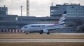 Smartwings Boeing 737 departing Prague airport Royalty Free Stock Photo