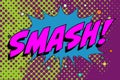 Smash Abstract cartoon frame vector background. retro comic Royalty Free Stock Photo