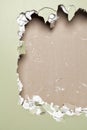 Smash wall green background Royalty Free Stock Photo