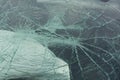 Smashed Automobile Windscreen Royalty Free Stock Photo