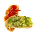 Smashed Avocado Tomato & Basil Bruschetta