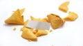 Smashed Blank Fortune Cookie Royalty Free Stock Photo