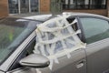 Smashed car window Royalty Free Stock Photo