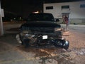 Smashed front end truck