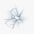 Smashed Glass Window Of Car Windshield Vector Royalty Free Stock Photo