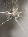 Smashed glass window Royalty Free Stock Photo
