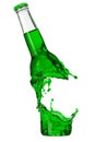Smashed green bottle