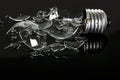 Smashed light bulb Royalty Free Stock Photo