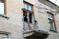 Smashed a shot of an old brick building balcony at the Donbass