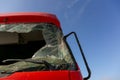 Smashed Truck Window. Royalty Free Stock Photo