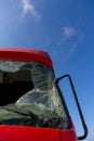 Smashed Truck Window. Royalty Free Stock Photo