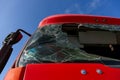 Smashed Truck Window. Royalty Free Stock Photo