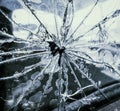Smashed Truck Window Royalty Free Stock Photo