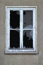 Smashed window Royalty Free Stock Photo
