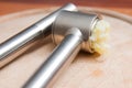 Smashing garlic Royalty Free Stock Photo