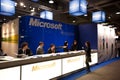 SMAU 2010 - Microsoft reception desk Royalty Free Stock Photo