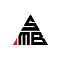 SMB triangle letter logo design with triangle shape. SMB triangle logo design monogram. SMB triangle vector logo template with red Royalty Free Stock Photo